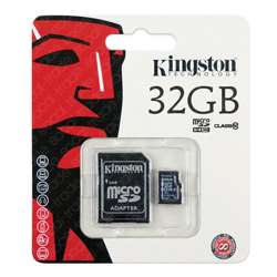 Kingston 32GB MicroSD HC Class 4 Memory Card + Reader  