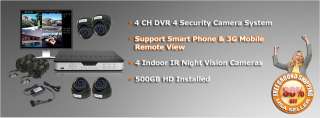   Security Day/ night Indoor Camera DVR System SKU# DVR DK047A 500GB