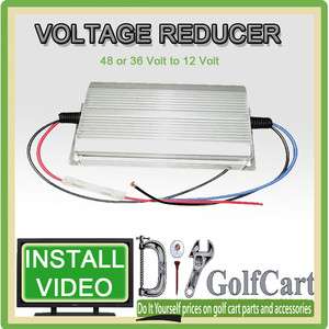 Universal Golf Cart Voltage Reducer   36/48 Volt to 12 Volt EZGO Club 