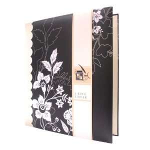  DCWV SY 010 00003 3 Ring Binder, Black and Cream with 