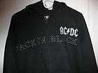 xl New with Tags Back in Black AC/DC Zip Hoodie Jacket w/pockets 