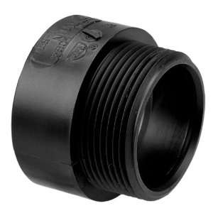 NIBCO ABS Pipe Fitting, Adapter, Schedule 40, 1 1/2 Hub x 1 1/2 NPT 