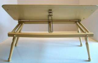  BREAKFAST SERVING TRAY TABLE Wood Adjustable SHABBY In Bed LAPTOP