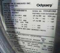TRANE ODYSSEY TTA240B400FA SPLIT SYSTEM AIR CONDITIONER  