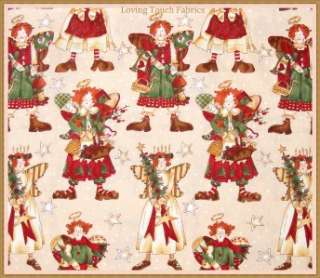 1994 DESIGNER ALEXANDER HENRY CHRISTMAS RAGG ANGELS FABRIC (BY THE 1 