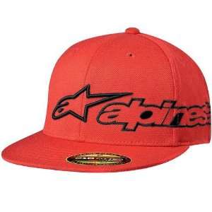 Alpinestars Corporate Logo Mens Fitted Casual Hat/Cap   Red / Small 