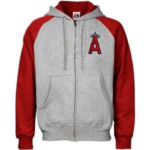  Majestic Los Angeles Angels of Anaheim Ash Red Classic Full Zip 