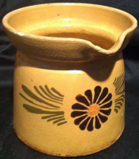 ANTIQUE FRENCH POTTERY   MAGNIFICENT YELLOW PITCHER   SOUFFLENHEIM 
