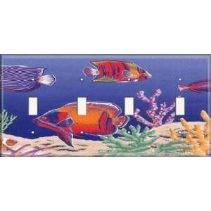  Four Switch Plate   Fish Tank