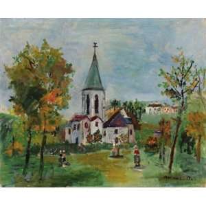  Hand Made Oil Reproduction   Maurice Utrillo   32 x 26 