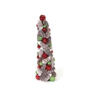   Cone and Ball Artificial Christmas Topiary Trees 18 