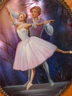   Ballet Dancers. This Pendant is painted by the Russian Artist IZOTOVA