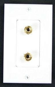 Image of Single Speaker Wall Plate w/ Gold Plated Binding Posts
