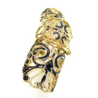   RING HOLLOW FLOWER SIZE 7 BLACK GOLD TONE JEWELRY NEW G606  