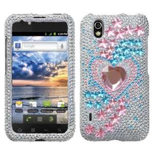 LG MARQUEE LS855 Sprint Boost Mobile Star Heart Clear Case Mobile 