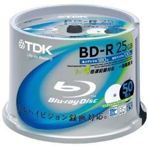 50 TDK Blu ray Blank Discs 25GB 4x BD R Spindle Cake  
