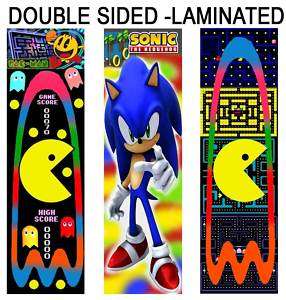 PACMAN / SONIC The HEDGEHOG FUN BOOKMARKS Party Favors  