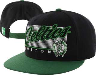 Boston Celtics 47 Brand Kelvin Adjustable Snapback Flat Brim Hat 