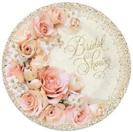 Bridal Shower   Wedding   Dazzling Bouquet Dessert Plates   Elegant 
