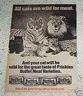 1983 Friskies Buffet cat food wild Tiger Lion 1 PAGE AD
