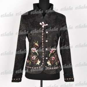 Butterfly Flowers Embroidered Top Coat Jacket Blazer  