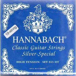  Hannabach Classical Guitar High Tension Nylon/Silver 10 String 