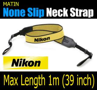 MATIN Non Slip Neck Shoulder Strap for Nikon Camera YEL  