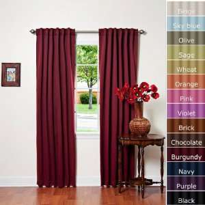 Solid Thermal Insulated Blackout Curtains, Chocolate 