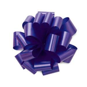 Set of 10 PURPLE Pom Pom, Pull Bows, 5 Wide Satin for Gifts, Packages 