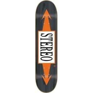  Stereo Arrows Brown / Orange Skateboard Deck   7.87 x 31 