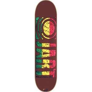  Jart Rasta Logo Brown Skateboard Deck   7.75 x 31.25 