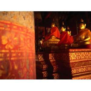 Buddha Statues Inside Wat Phra That in Northern Thailand, Thailand 