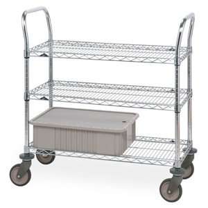   Shelf Heavy Duty Utility Cart with Polyurethane Ca