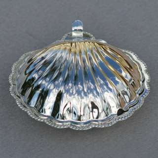 Vintage Clam Shell Silver Plate Butter Dish   Windsor Range   Mayfair 