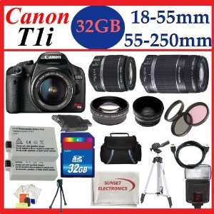  T1i (500d) SLR Digital Camera Kit with Canon 18 55mm Lens & Canon 55 