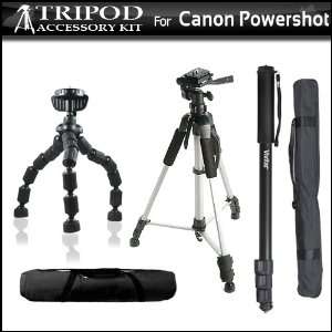  Tripod & Monopod Kit For Canon POWERSHOT G12 G7 G9 G10 G11 