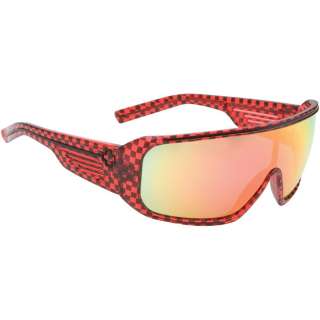 SPY TRON Sunglasses Translucent Red Black Checkered Grey Red Spectra 