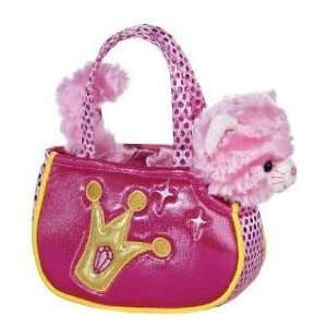   Aurora Plush Pink Milly Kitty Cat Crown Purse Carrier 