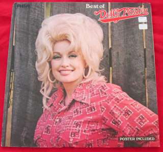 DOLLY PARTON LP best of VINYL RECORD NM w/ poster RCA apl1 1117 