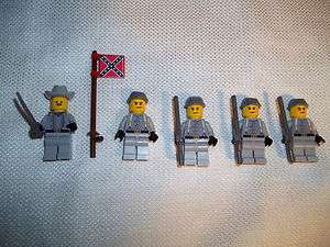 LEGO CIVIL WAR MINI FIGURE CUSTOM CONFEDERATE CAVALRY  
