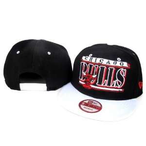   Ness Chicago Bulls Black White 9Fifty Snapback Hats