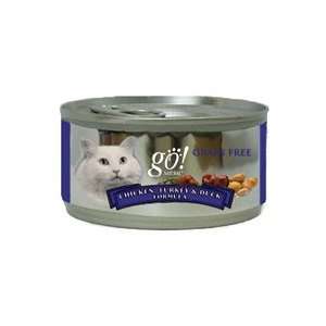 Go! Canned Cat Food, Grain Free Chicken, Turkey and Duck Formula (Pack 