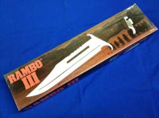 MASTER CUTLERY MC RB3 RAMBO III RAMBO 3 LARGE FIXED KNIFE LEATHER 