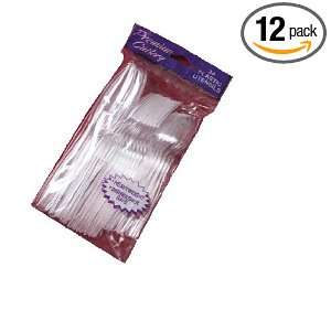   Fork, Spoon, Knife) Assortment, Clear, Package Of 24, (Pack of 12