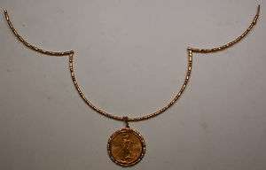   St. Gaudens Gold Double Eagle 18kt Necklace, Custom Coin Jewelry Women