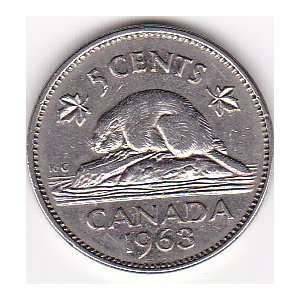  1963 Canada 5 Cents Coin 