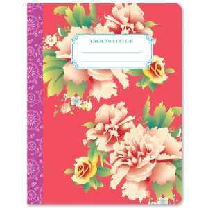 Red Chinese Flowers Composition Notebook Toys & Games