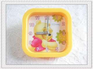 Winnie the Pooh Desktop Analog Table Alarm Clock   Yellow New In Box 