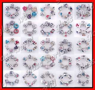   200 PCS Silver Alloy&Rhinestone Space Mixed Beads #10D3 301 456