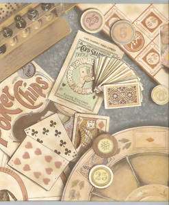 CARD GAMES,DICE, POKER ,CRIBBAGE Wallpaper bordeR Wall  